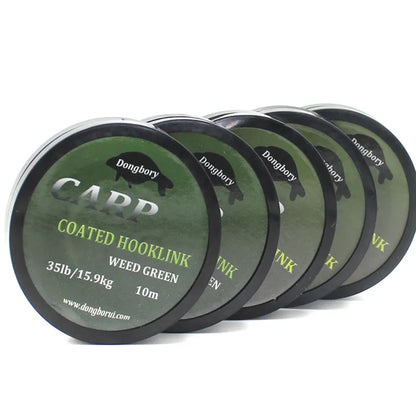 1PCS Carp fishing line - Coated Hook Link- 15 25 35LB Braid- Camo Green