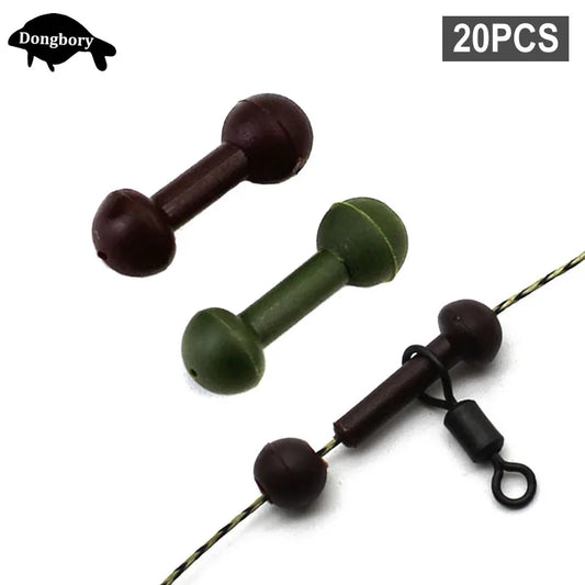 20PCS Carp Fishing Chod Sleeves Beads Carp Hair Rig Soft Quick Change Beads for Helicopter Rigs Carp Terminal Tackle Accessories