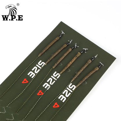 W.P.E 1set/6pcs Carp Fishing Hair Rigs Ready Made Boilie Tied Carp Fishing Hook Size 2#4#6# Fishing Tackle Accessories Pesca