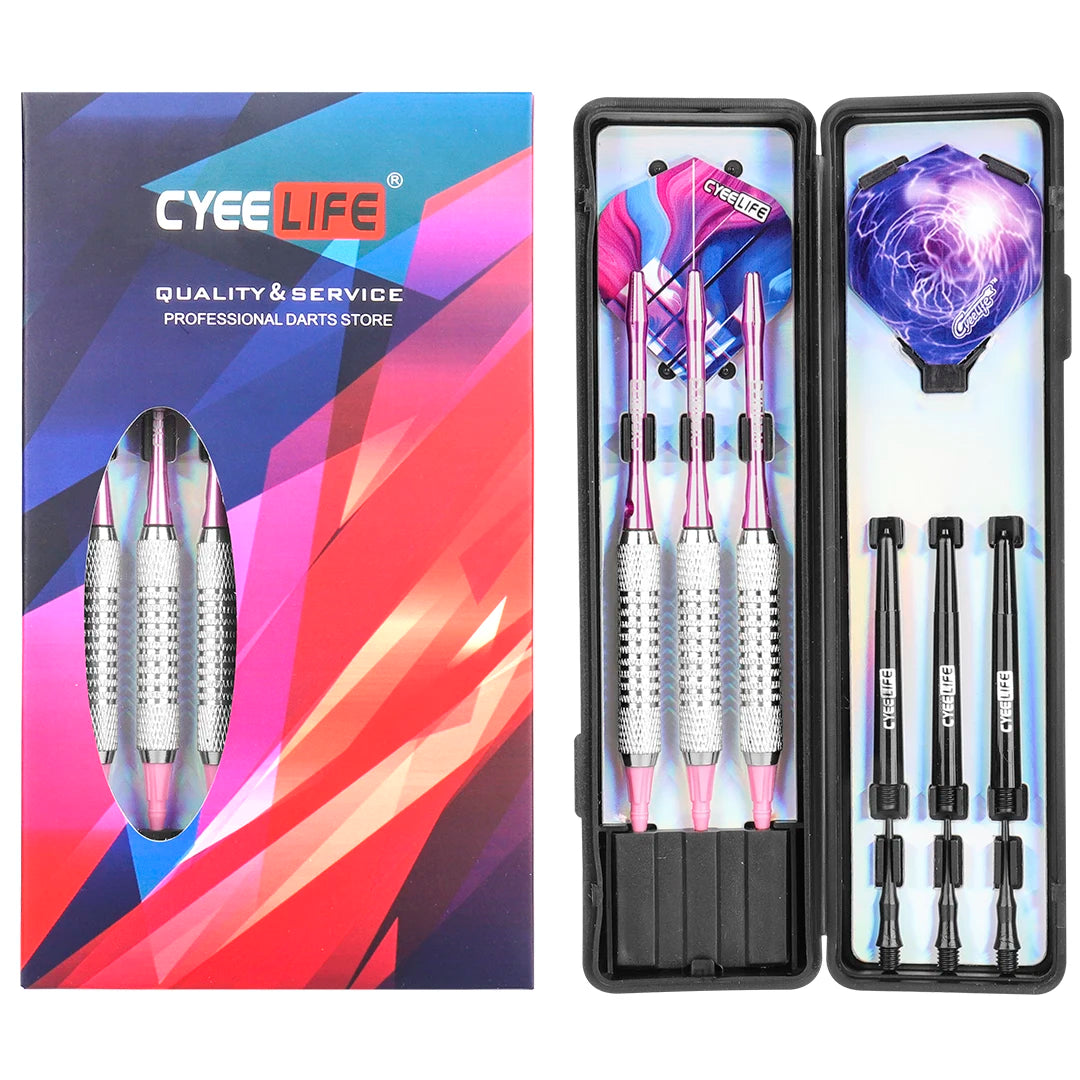 CyeeLife Professional 16/18 Grams Soft Tip Darts Set with Extra Plastic Tips for Electronic Dartboard