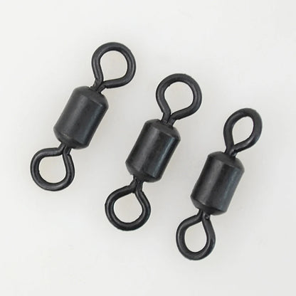 40x Fishing rolling swivels for Carp fishing long body high speed swivel snaps fishing terminal tackle AE045