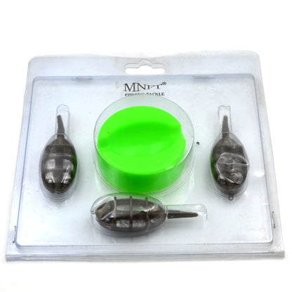 MNFT 1Set 30g 50g Carp Fishing Method Feeder Bait Mould Quick Release Mould Carp Terminal Tackle Casting Hair Rig Weights Tool