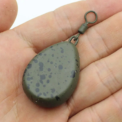 Accessories for Carp Fishing Big Flat Pear Swivel Lead Weights For Carp Rig Ronnie Chod Hair Rig Carp Terminal Tackle