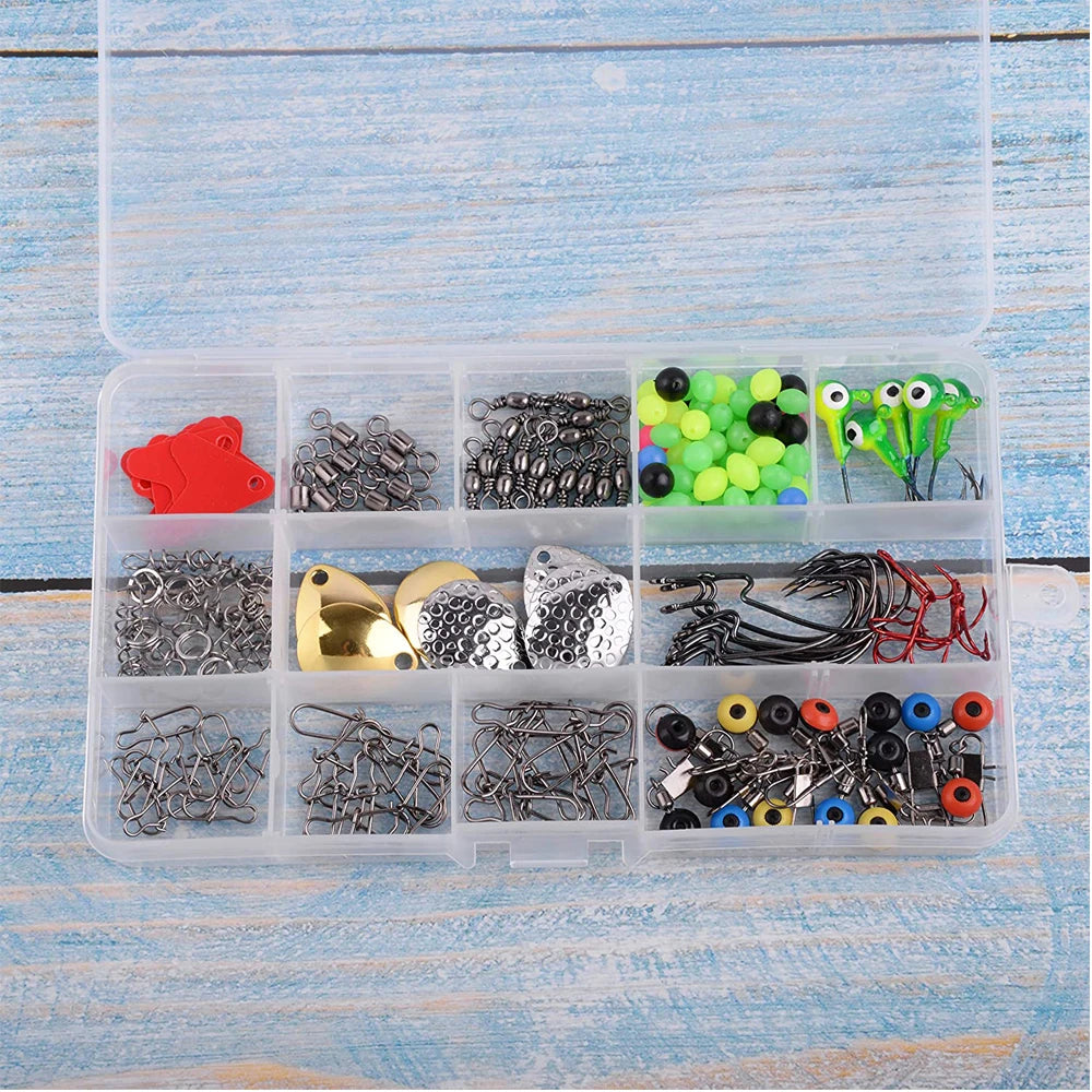 179pcs Loaded Fishing Terminal Tackle Box