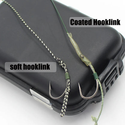 1PCS Carp fishing line - Coated Hook Link- 15 25 35LB Braid- Camo Green