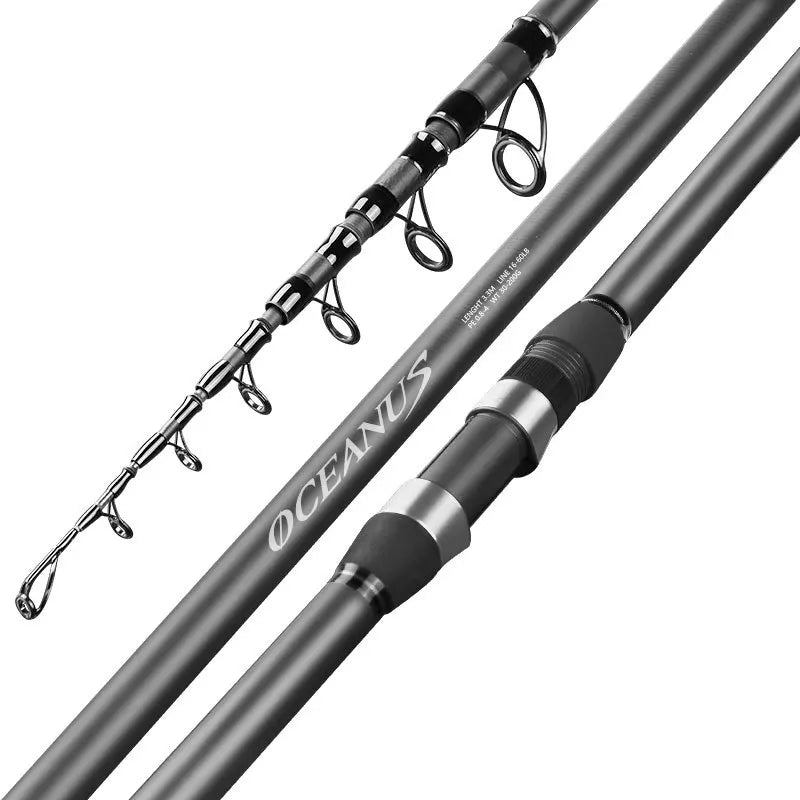 2.4m~5.4m High Carbon Fiber Portable Telescopic Fishing Rod