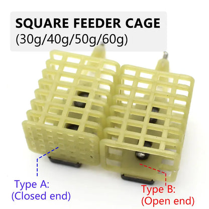 30/40/50/60g Carp Fishing Accessories Square Feeder Cage Carp Feeder System Bait Pop Up Boilie For Carp Fishing Terminal Tackle