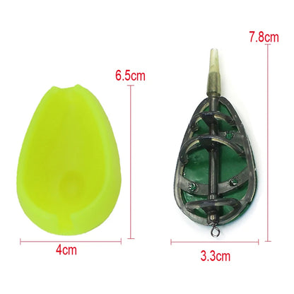 30g/40g/50g Carp Fishing Accessories Feeder Mould Flat Method Feeder And Bait Boilies For Carp Fishing Terminal Tackle Equipment