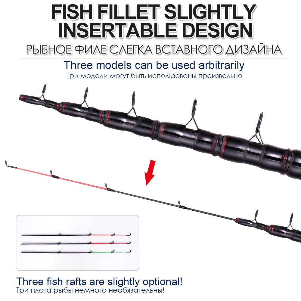 BIGBIGWORLD Feeder FIshing Rod Telescopic Spinning Casting Travel Rod 3.3m 3.6m Vara De Pesca Carp Feeder 60-180g Pole