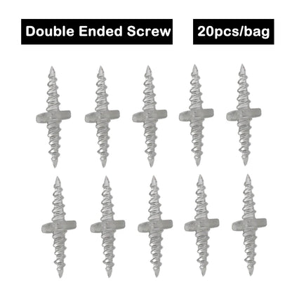 20pcs Carp Fishing Accessories Double Ended Screw