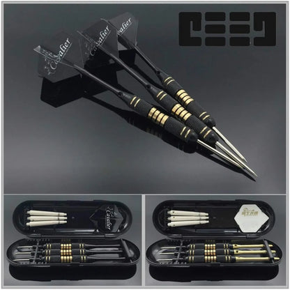 FX 3pcs /set Professional 24g 25g Black Golden Color Steel Tip With Brass Darts Shafts Free Carry Box