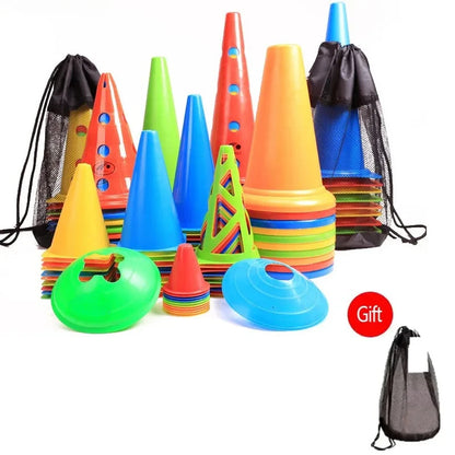 10Pcs Soccer Training Kit, Sign Dish Bucket Pressure Resistant Cone Marker Disc Marker Bucket Football Agility Training Sports Saucer