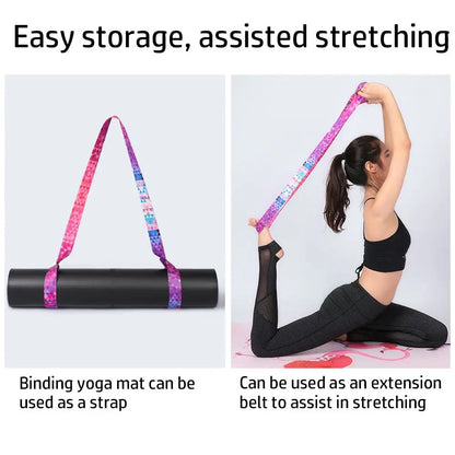 Multicolor Exercise Stretch Yoga Mat Strap Belt