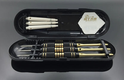 FX 3pcs /set Professional 24g 25g Black Golden Color Steel Tip With Brass Darts Shafts Free Carry Box