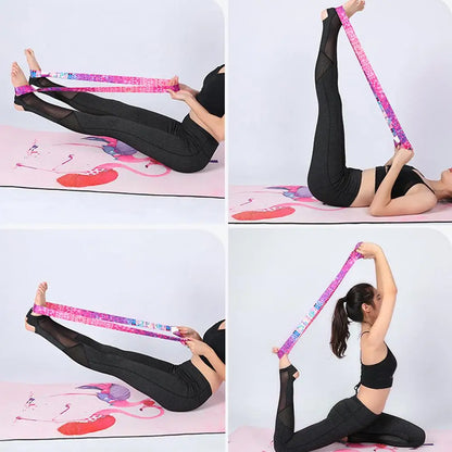 Multicolor Exercise Stretch Yoga Mat Strap Belt