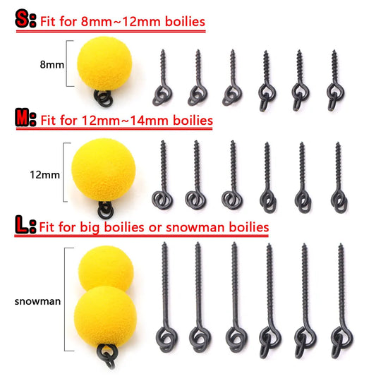 20pcs Carp Fishing Accessories Bait Boilie Screws