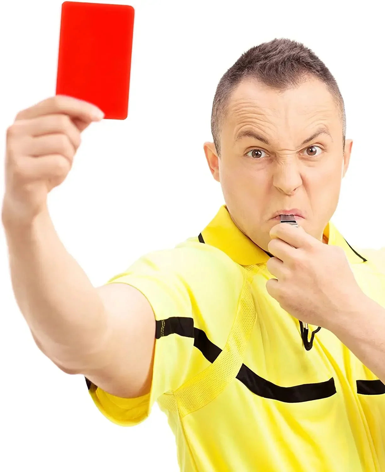 Referee Card Set, Scorebook Whistle Pencil Football Referee Red and Yellow Warning Cards for Football