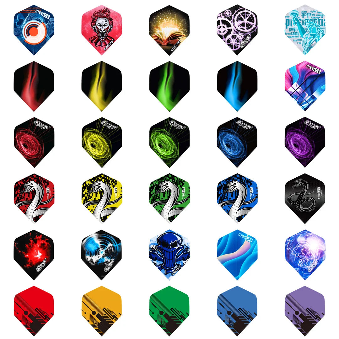 CyeeLife 90pcs Dart Flights Multiple Styles Colorful Flights