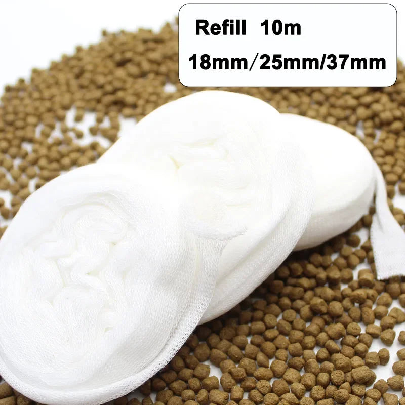 Carp Fishing Accessories PVA Mesh Refills For Method Feeder Fishing Bait Pop Up Boilies 18mm/25mm/37mm PVA Bags Terminal Tackle