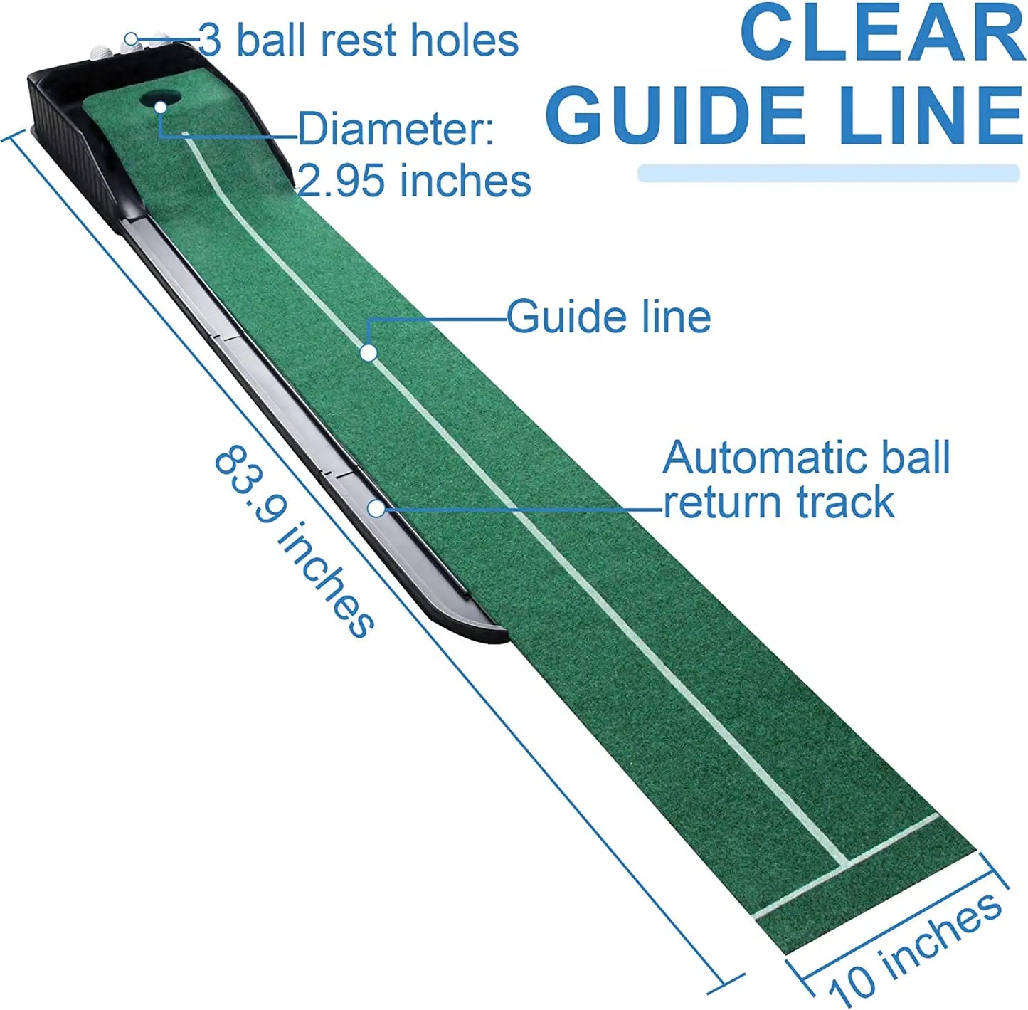 Putting Mat with Auto Ball Return System