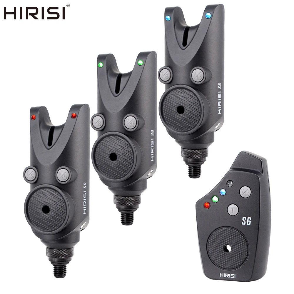 Hirisi Wireless Carp Fishing Alarm Set Waterproof Fishing Bite Alarms Fishing Accessories Fishing Bite Indicator S6