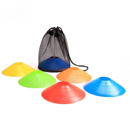 10Pcs Soccer Training Kit, Sign Dish Bucket Pressure Resistant Cone Marker Disc Marker Bucket Football Agility Training Sports Saucer