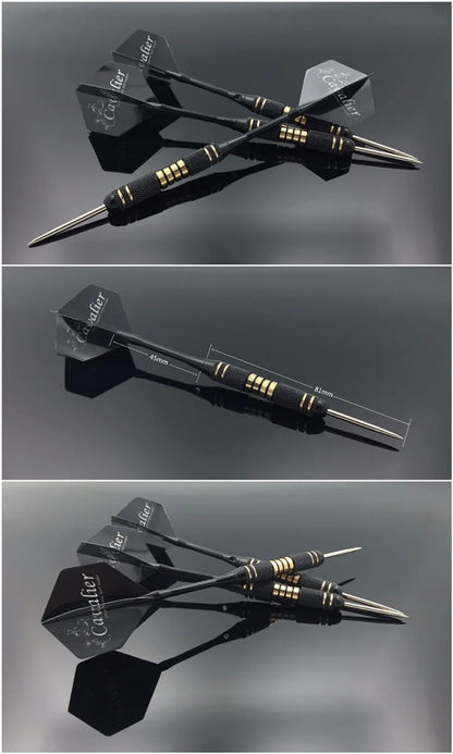 FX 3pcs /set Professional 24g 25g Black Golden Color Steel Tip With Brass Darts Shafts Free Carry Box