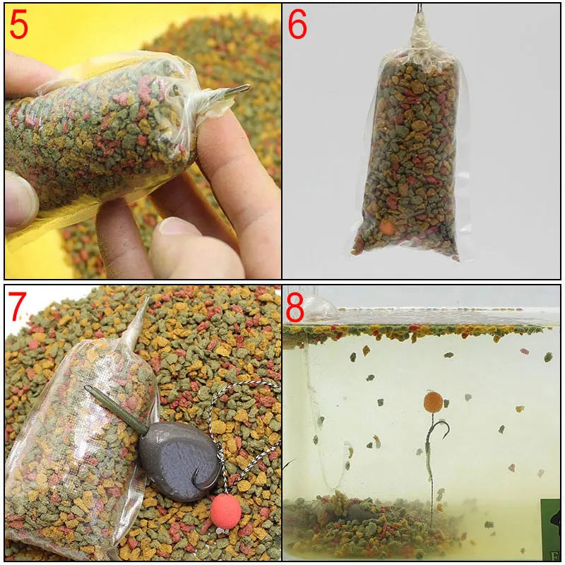 8pcs Solid PVA Bag Stems Size 70/85mm Carp Fishing Accessories Pop Up Boilies Carp Bait Lure For Carp Fishing Terminal Tackle