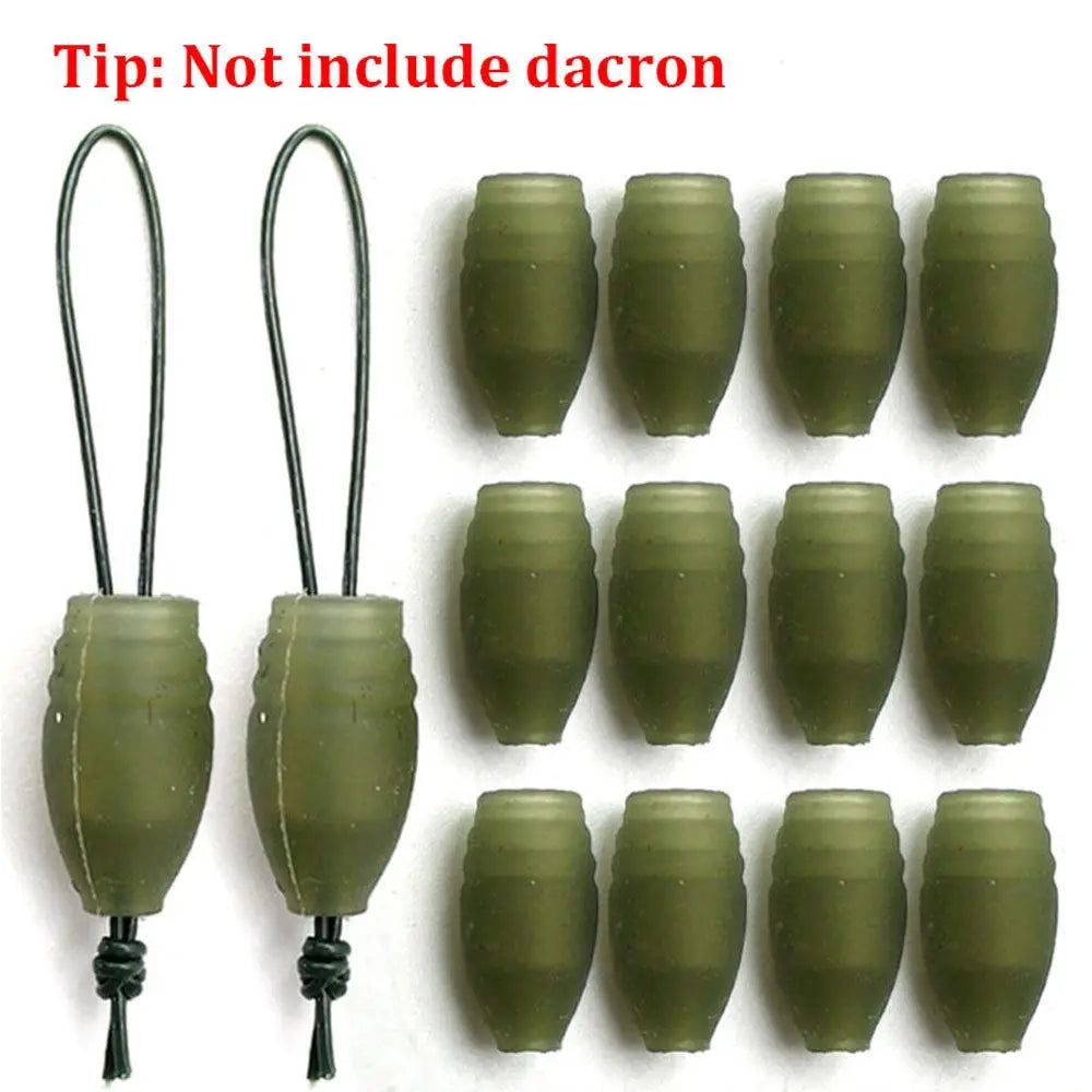 30pcs Elastic Dacron Connectors For Solid And Hollow Elastics Carp Coarse Stop Bead Fishing Tackle