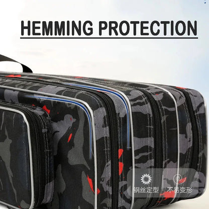 Fishing Gear Storage Bag 120 125 130CM Thickened Waterproof Multi-functional Fishing Bag 2/3 Layer Fishing Rod Bag