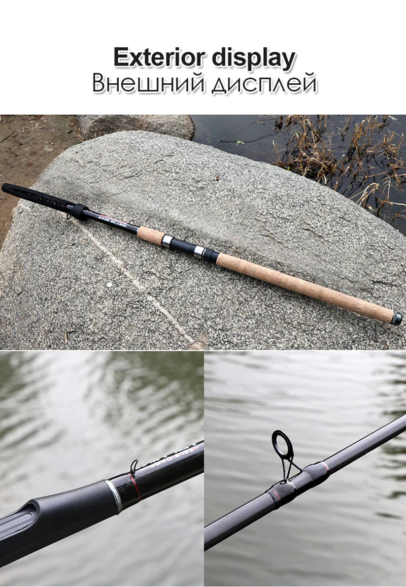 BIGBIGWORLD Feeder FIshing Rod Telescopic Spinning Casting Travel Rod 3.3m 3.6m Vara De Pesca Carp Feeder 60-180g Pole