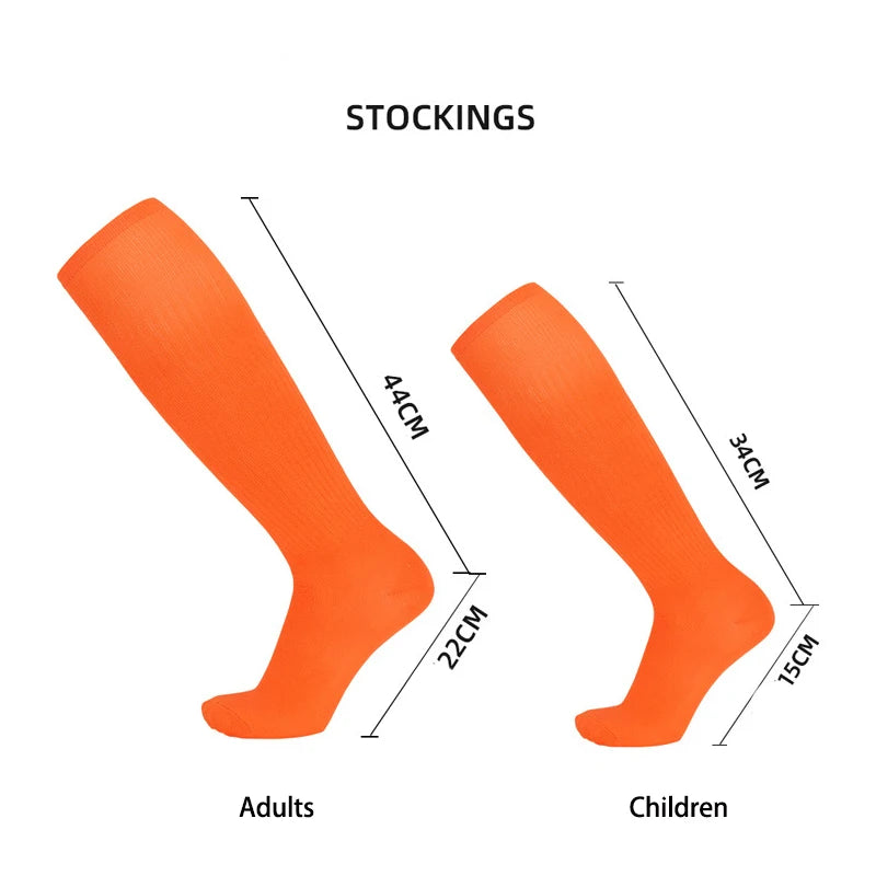 Boys and Girls Solid Thin High Training Socks