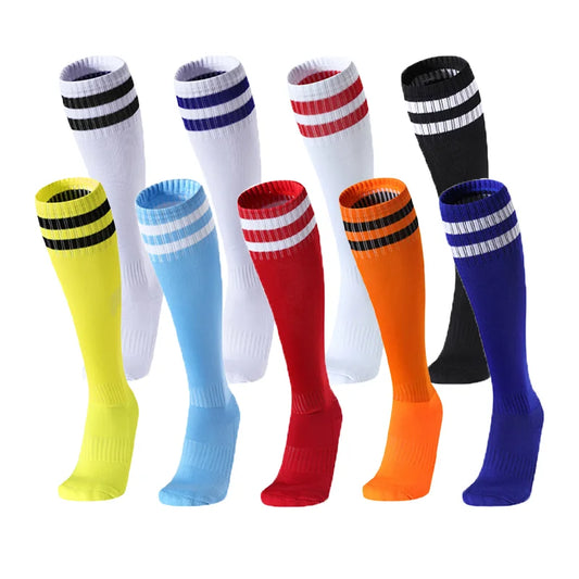 White Black Stripes Football Socks