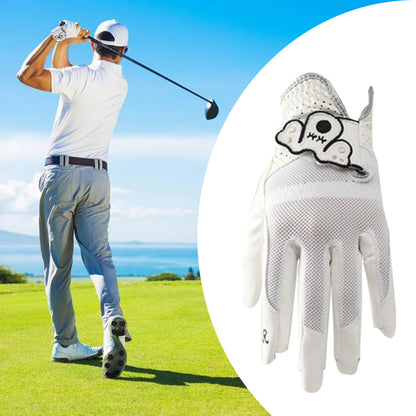 Left Hand Breathable Soft Leather Golf Glove