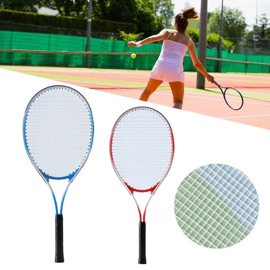 Red and Blue Children's Tennis Racket: Professional Training Racquet, Shockproof and Beginner-Friendly, Suitable for Parent-Child Interactive Play, Unisex Design.