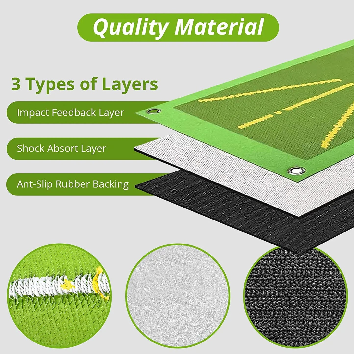 Golf Training Mat for Swing Detection