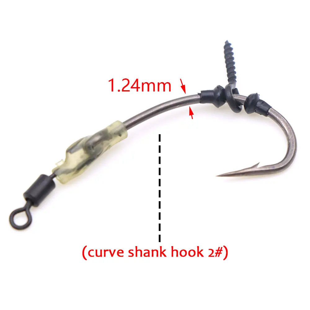 50pcs Carp Fishing Hook Stoppers For Carp Bait Boilie Screw Fixing Accessories Carp Stop Bead Ronnie Rig Making Terminal Tackle