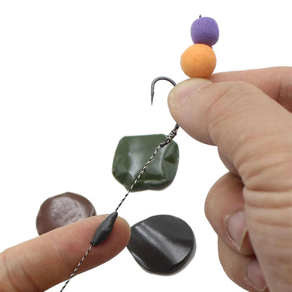 2Pcs Tungsten Putty Weights Silt Mud Soft Sinker for Carp Fishing Lure Sinker Weights Tungsten Buffer Weights Terminal Tackle