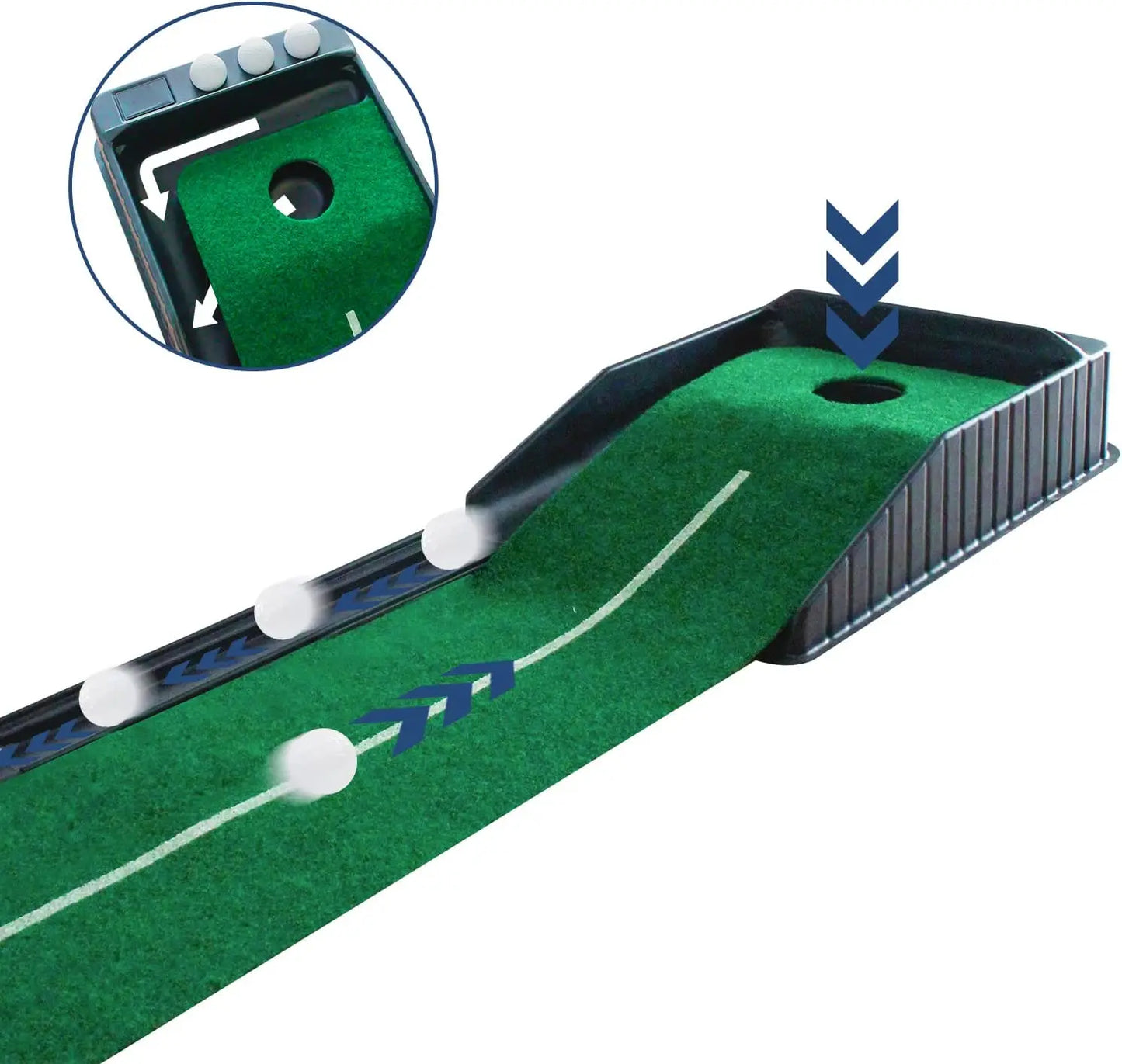 Putting Mat with Auto Ball Return System