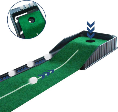 Putting Mat with Auto Ball Return System